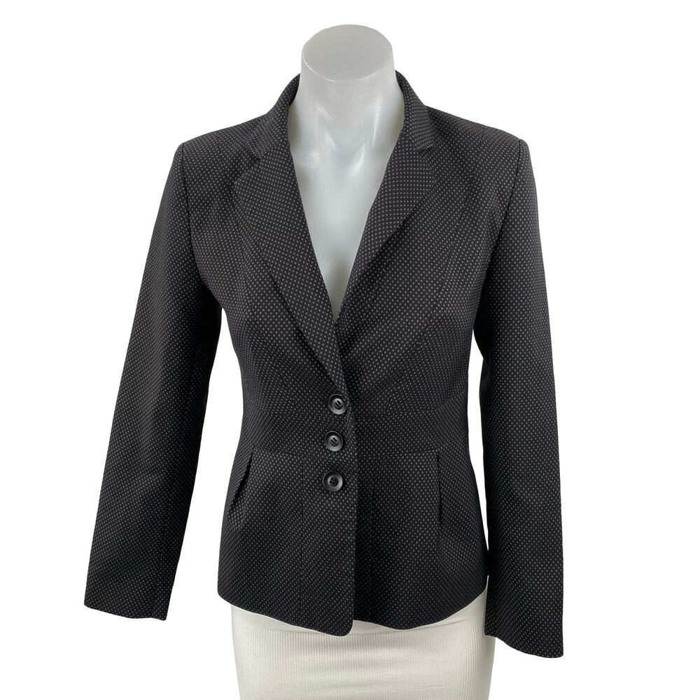 Halogen Women's Notched Collar Long Sleeve Single Breasted Blazer Coat Jacket 0P